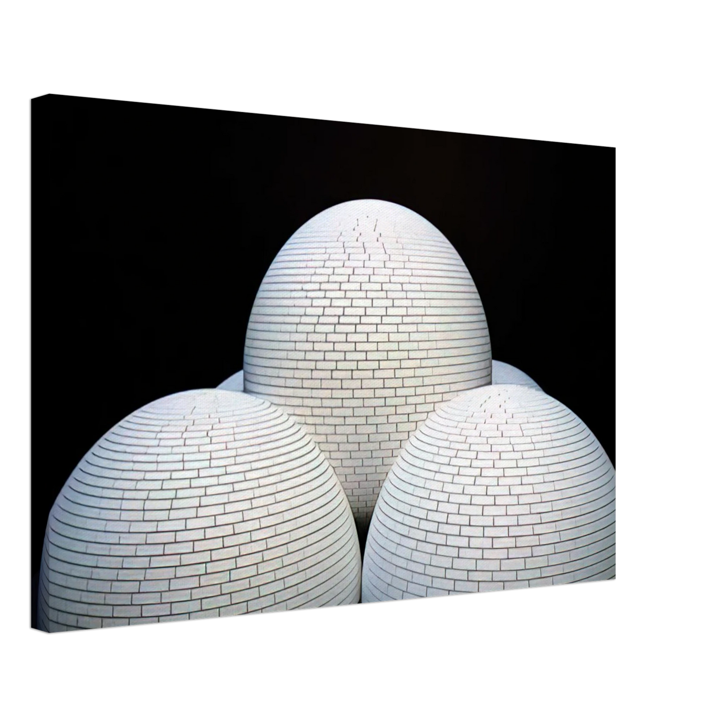 Sol LeWitt - Model for Brick Structure four domes and a sphere Canvas - 40x60 cm / 16x24 inches-canvas