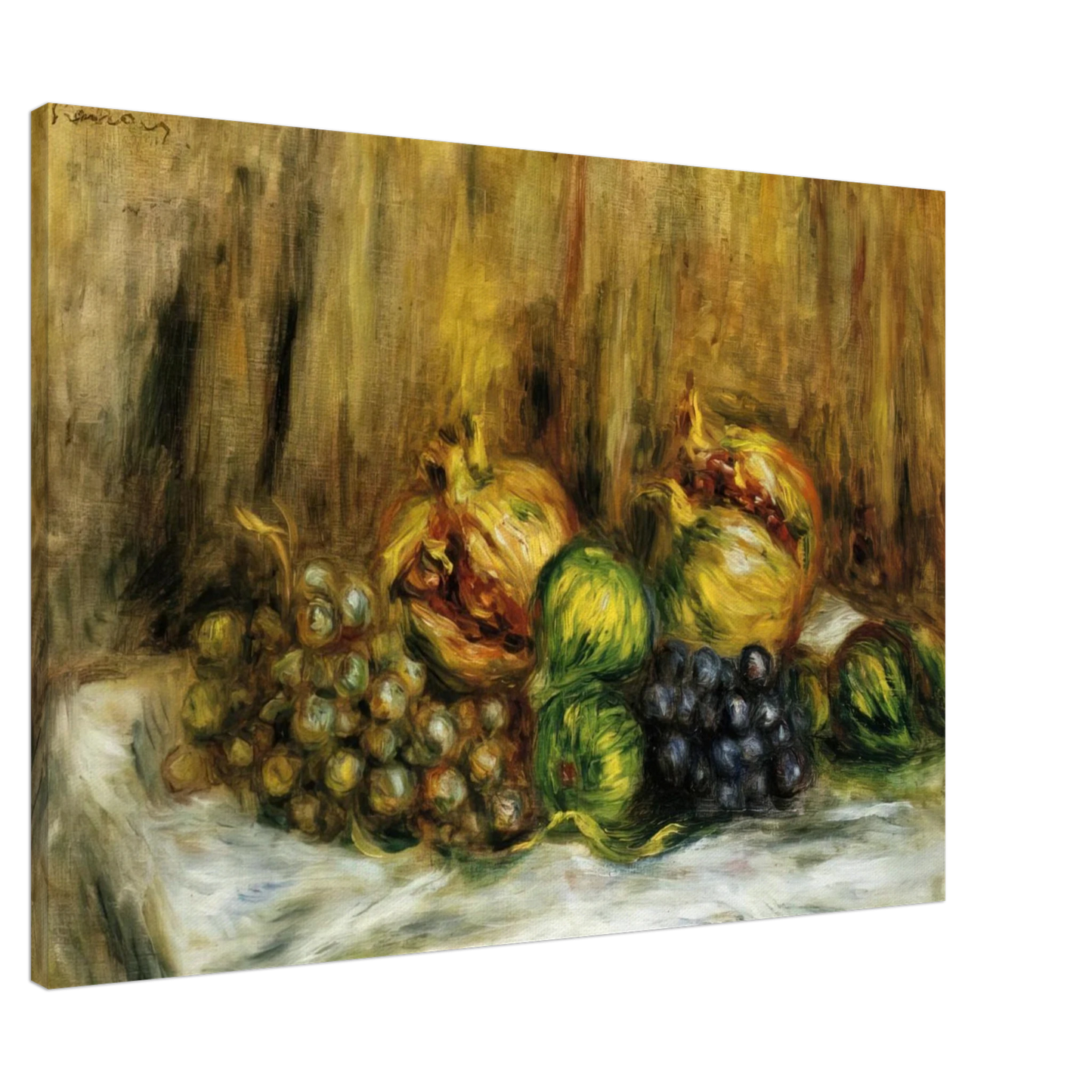 Pierre-Auguste Renoir - Still Life with Grapes Canvas - 20x30 cm / 8x12 inches-canvas