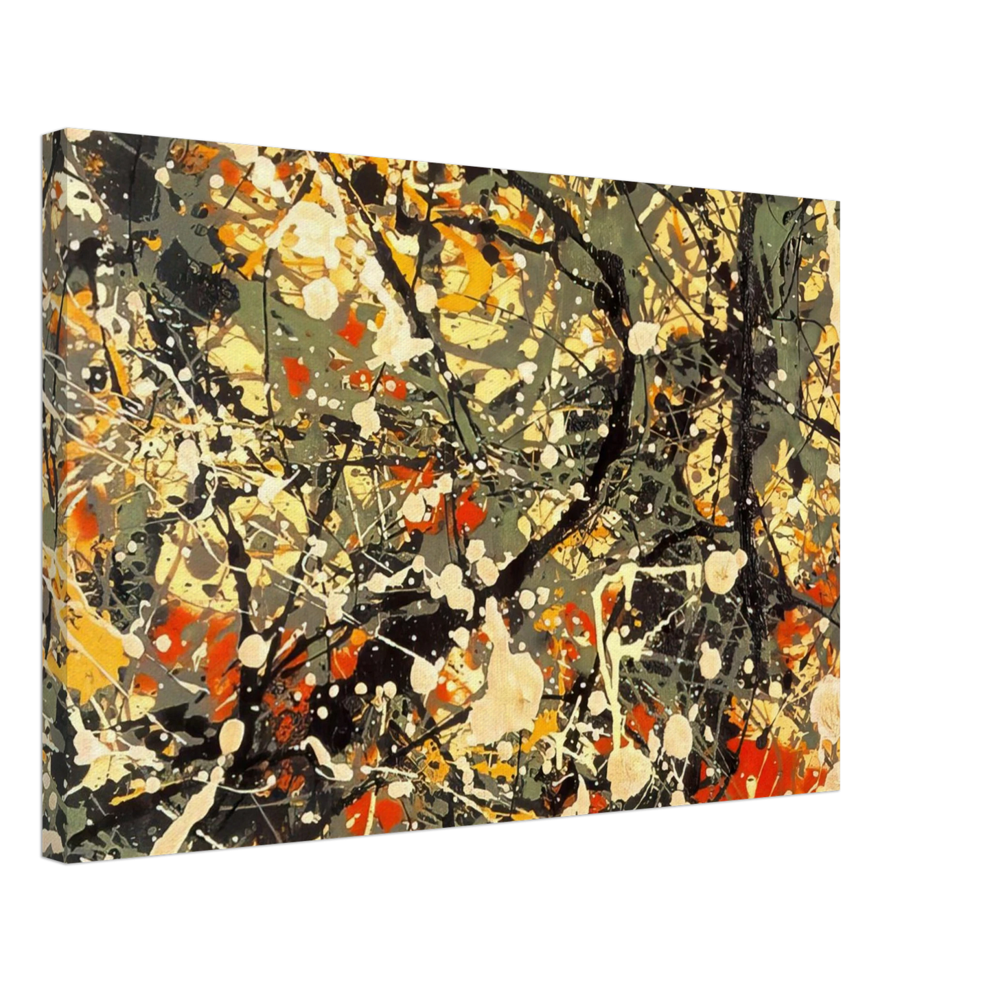 Jackson Pollock - NUMBER 8 DETAIL Canvas - 40x60 cm / 16x24 inches-canvas