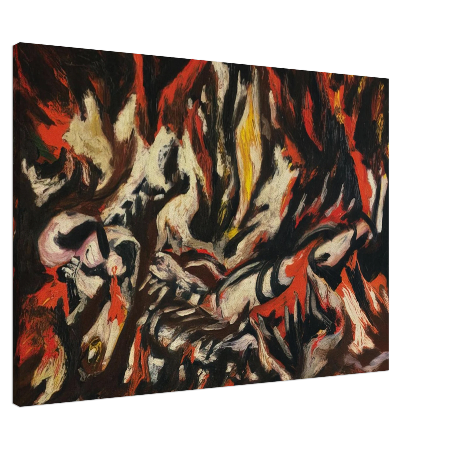Jackson Pollock - THE FLAME 1938 Canvas - 20x30 cm / 8x12 inches-canvas