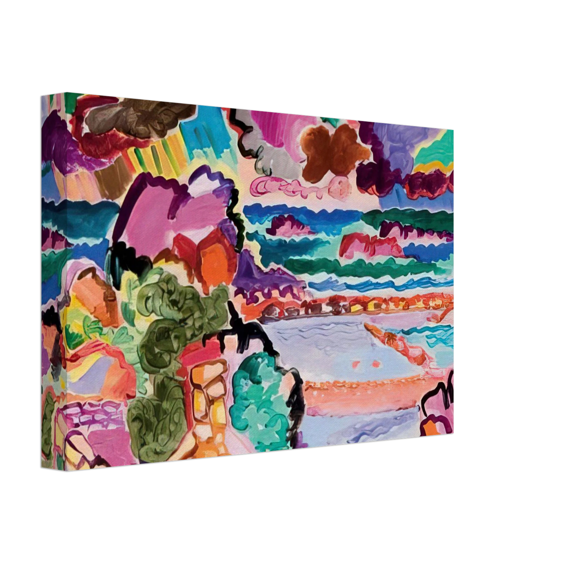 Charles Lapicque - L'orage sur Brehat - 1956 Canvas - 70x100 cm / 28x40 inches-canvas