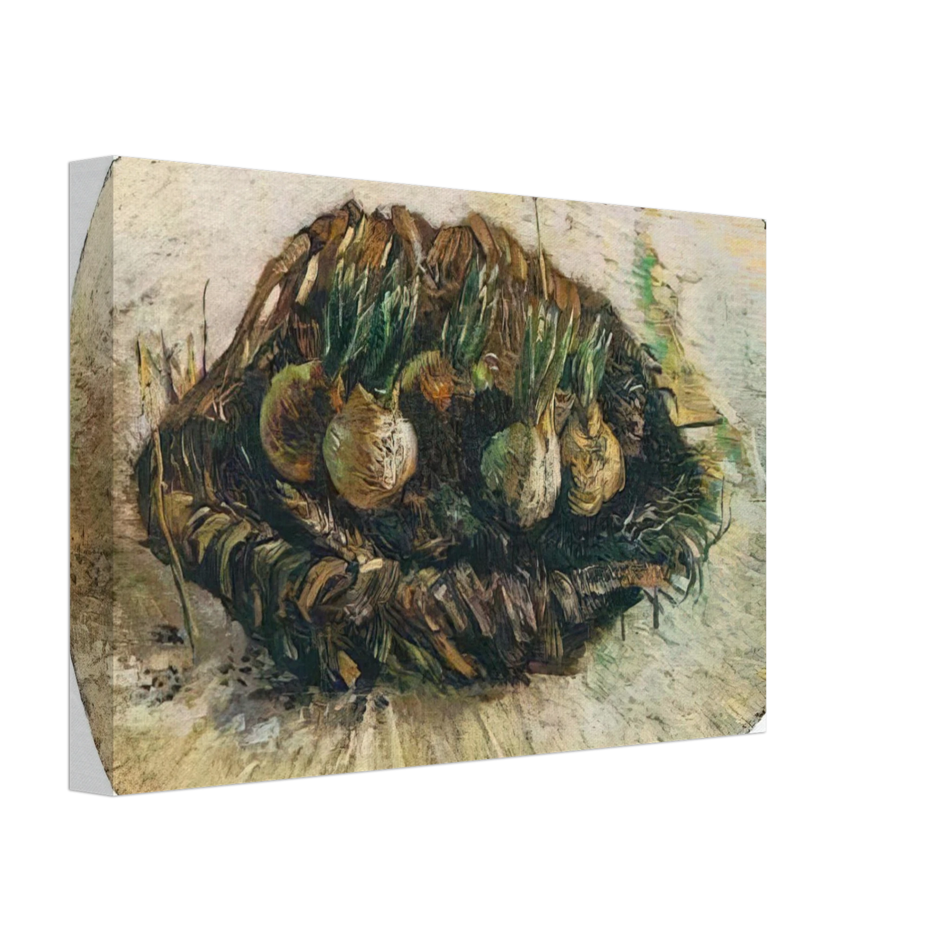 Vincent van Gogh - Basket of Sprouting Bulbs Canvas - 40x60 cm / 16x24 inches-canvas