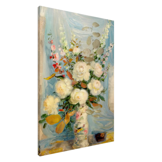 Le Pho - Les Pivones Blanches - Post-Impressionism Canvas - 20x30 cm / 8x12 inches-canvas
