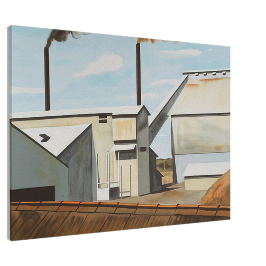 Clarence Holbrook Carter - Factory - 1980 Canvas - 20x30 cm / 8x12 inches-canvas