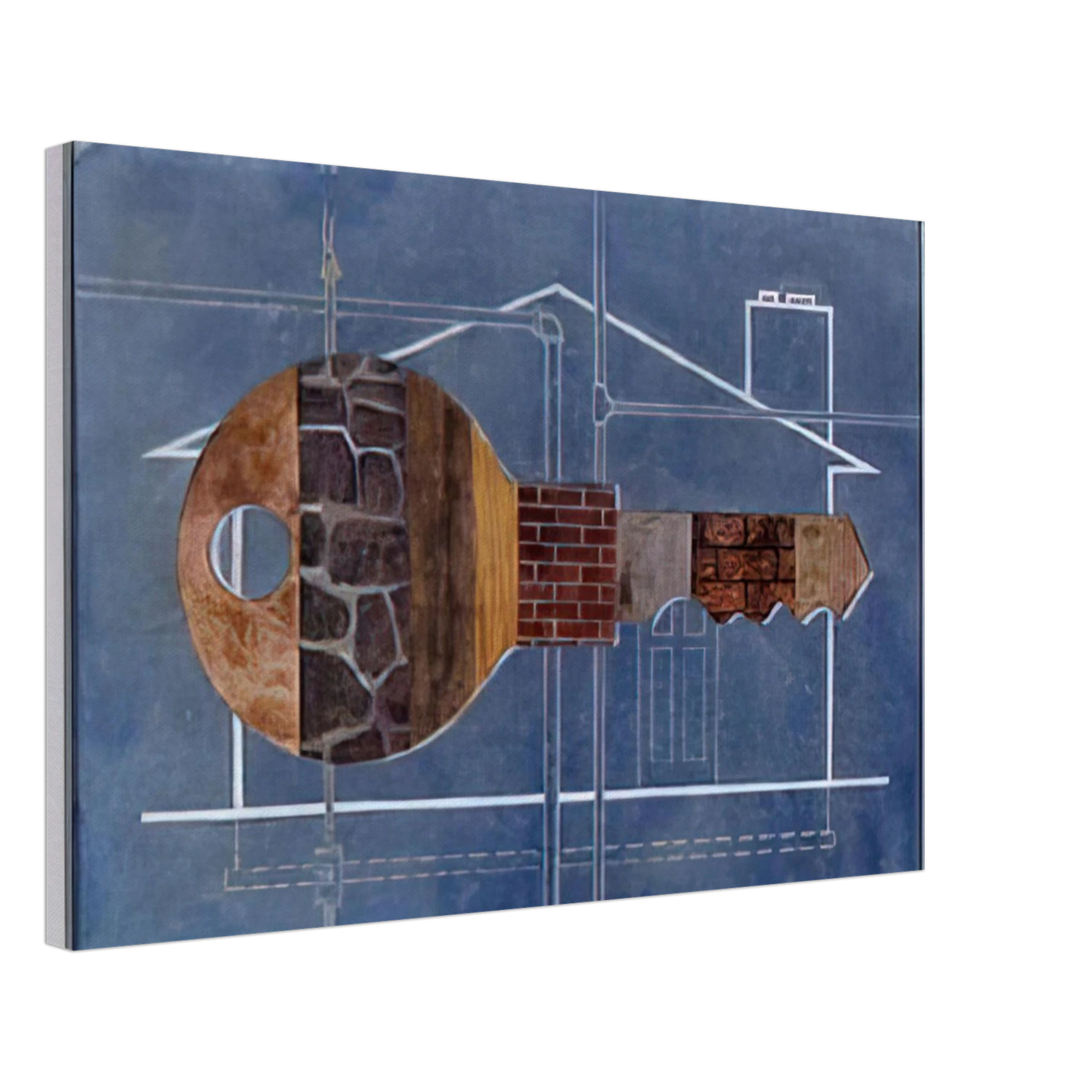 Clarence Holbrook Carter - House Key - 1956 Canvas - 40x60 cm / 16x24 inches-canvas