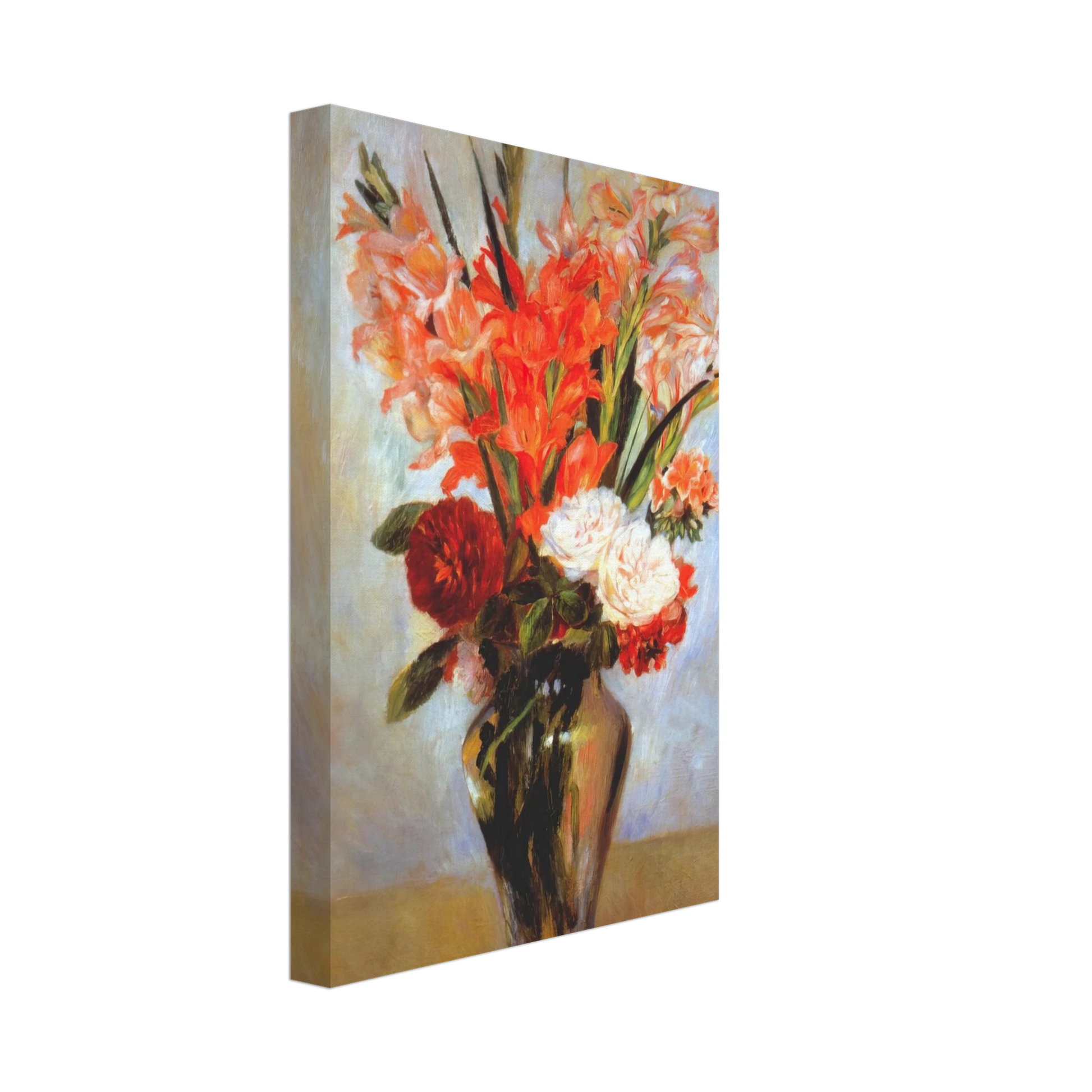 Pierre-Auguste Renoir - Gladioli Canvas - 70x100 cm / 28x40 inches-canvas