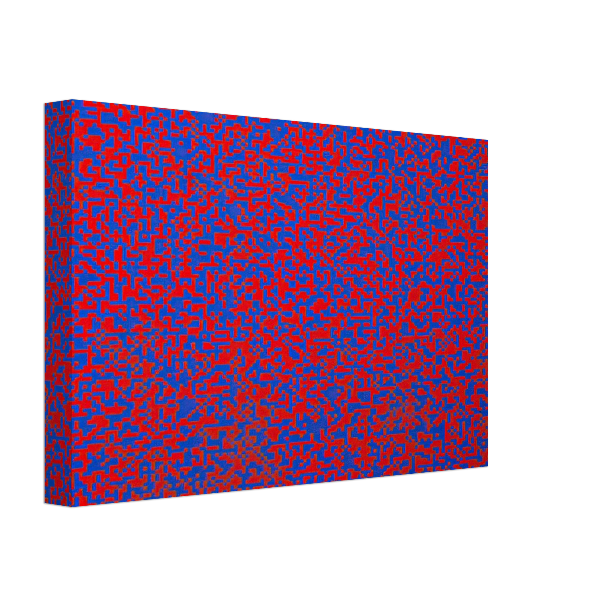 Francois Morellet - Random Distribution of 40,000 Squares Using the Odd and Even Numbers of a Telephone Directory detail - 1971 Canvas - 40x60 cm / 16x24 inches-canvas