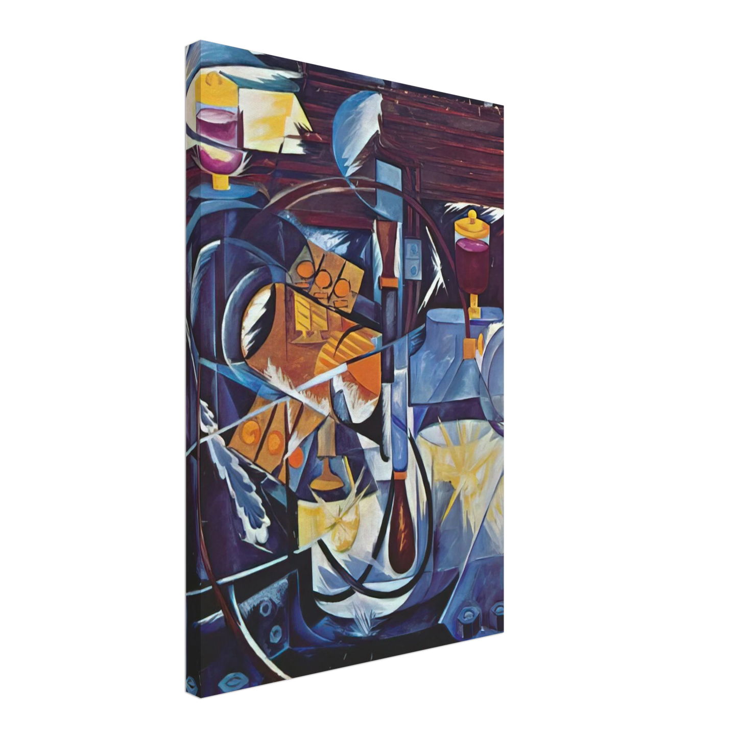 Natalia Goncharova - Dynamo machine - 1913 Canvas - 70x100 cm / 28x40 inches-canvas