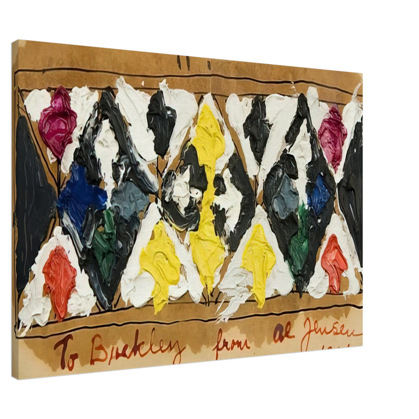 Alfred Jensen - Untitled - 1961 Canvas - 20x30 cm / 8x12 inches-canvas