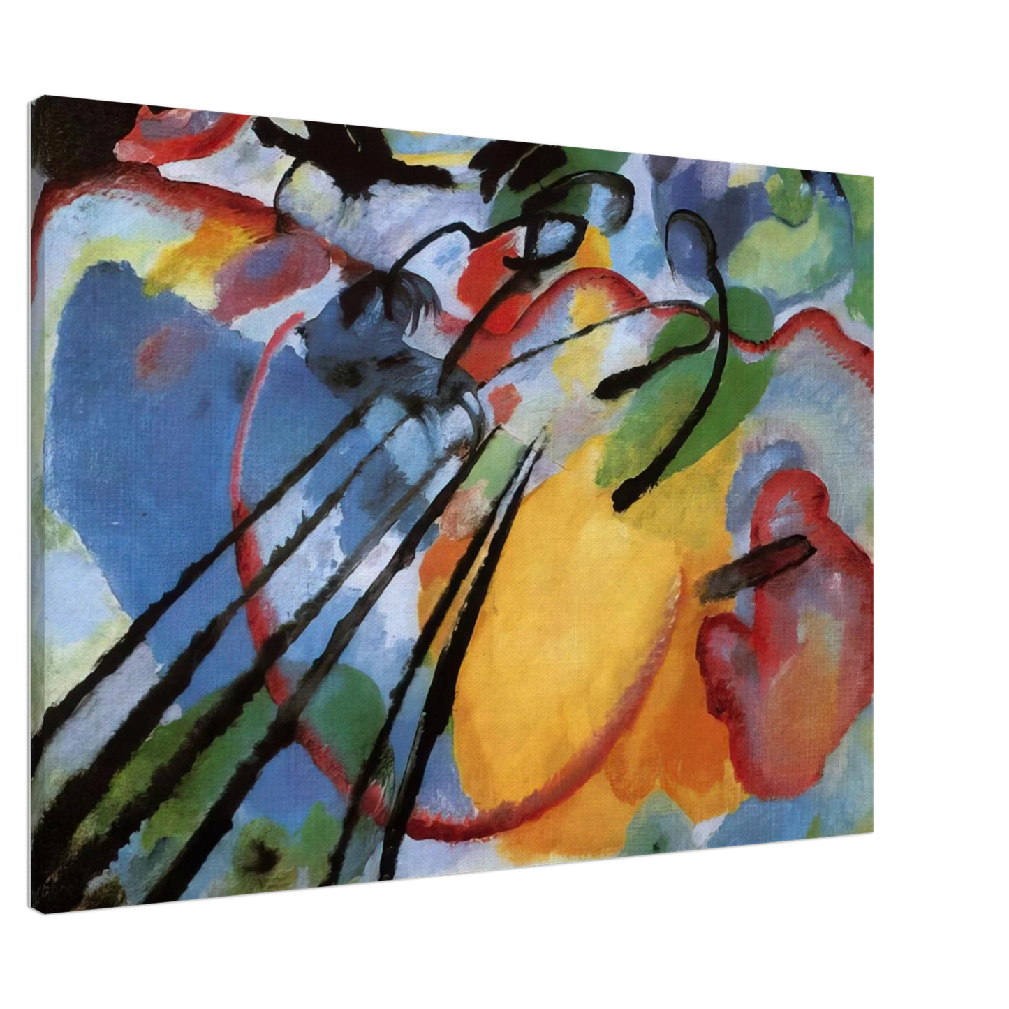 Wassily Kandinsky - IMPROVISATION 26 ROWING 1912 Canvas - 20x30 cm / 8x12 inches-canvas