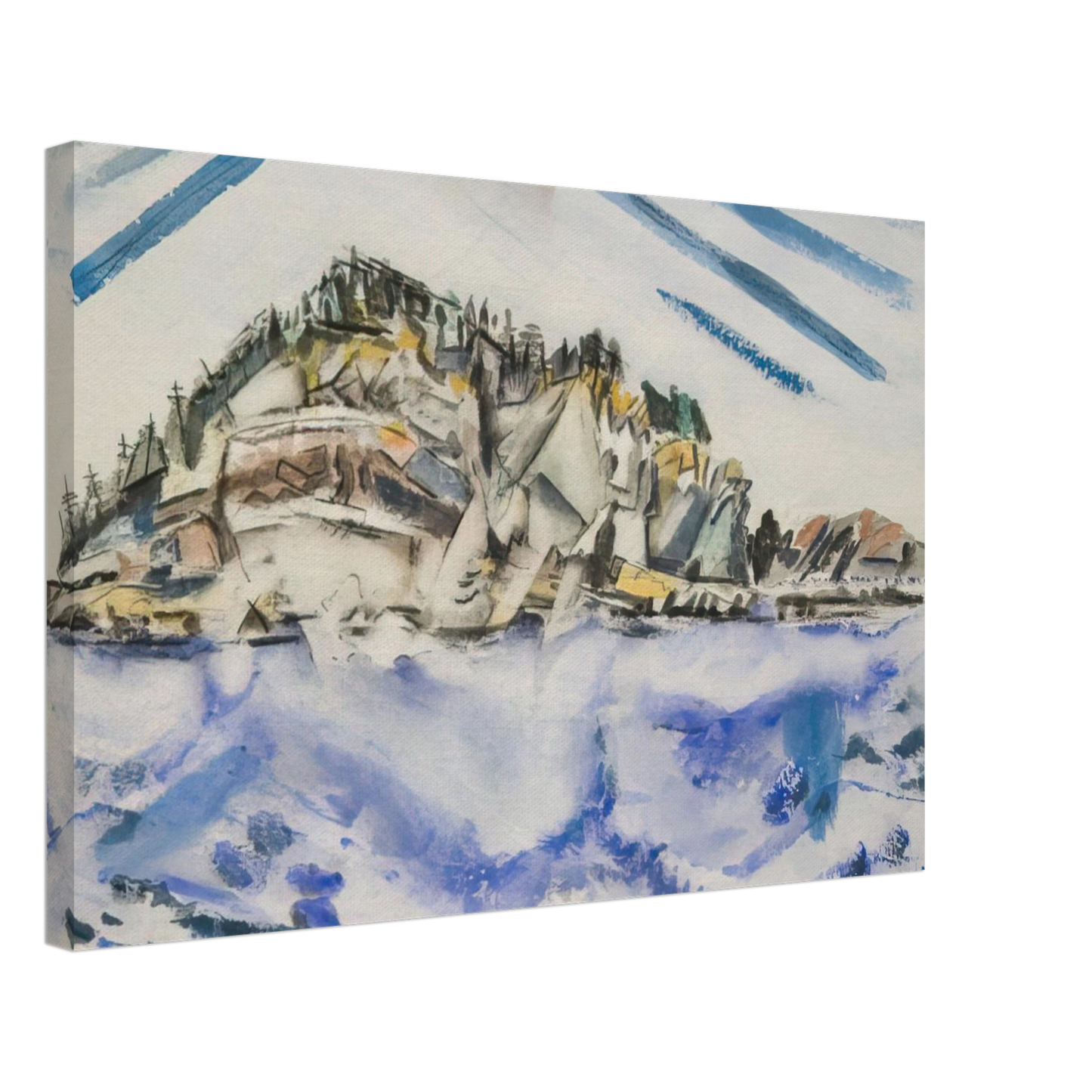 John Marin - Island Shipâ€™s Stern - 1934 Canvas - 70x100 cm / 28x40 inches-canvas