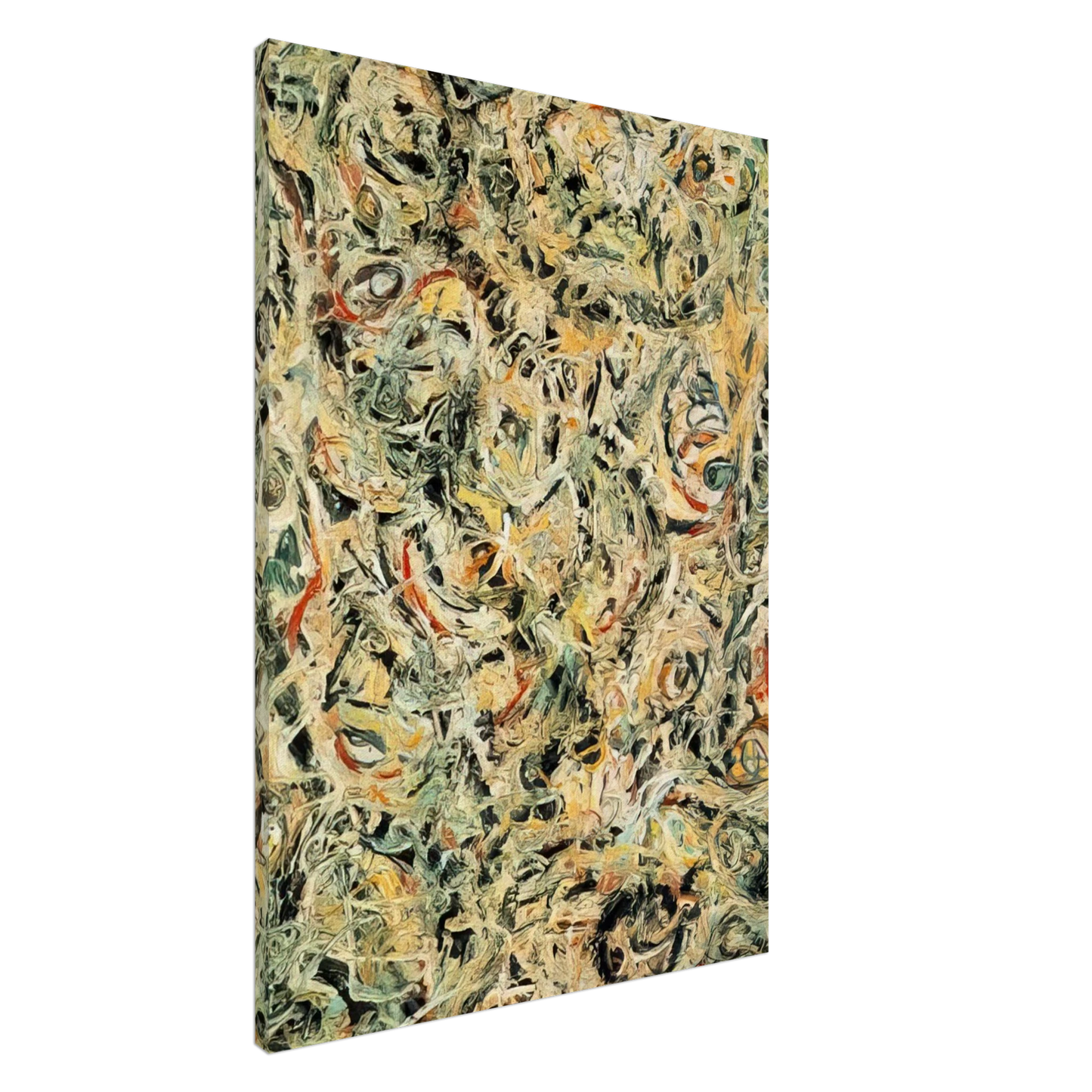 Jackson Pollock - EYES IN THE HEAT 1946 Canvas - 20x30 cm / 8x12 inches-canvas