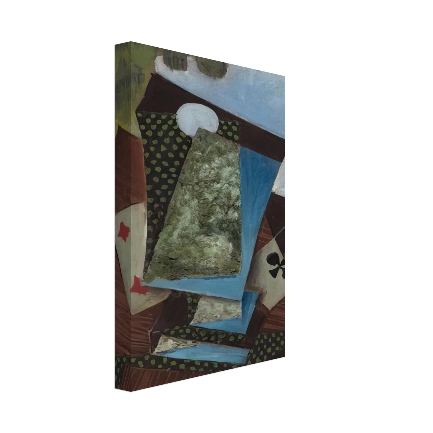 Juan Gris - ACE OF CLUBS AND FOUR OF DIAMONDS Canvas - 40x60 cm / 16x24 inches-canvas