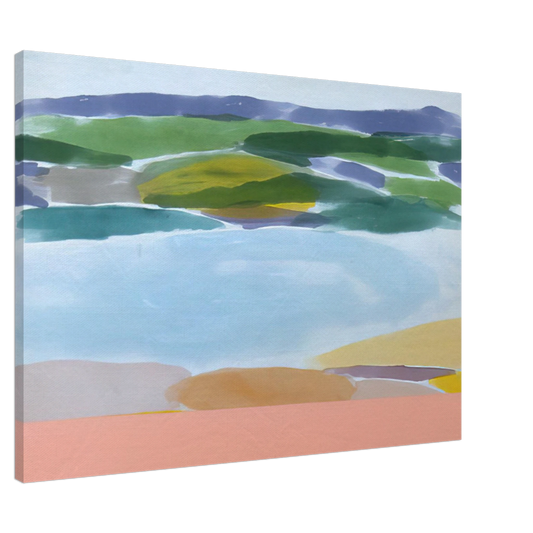 Ronnie Landfield - Survival's Shore - 1980 Canvas - 20x30 cm / 8x12 inches-canvas