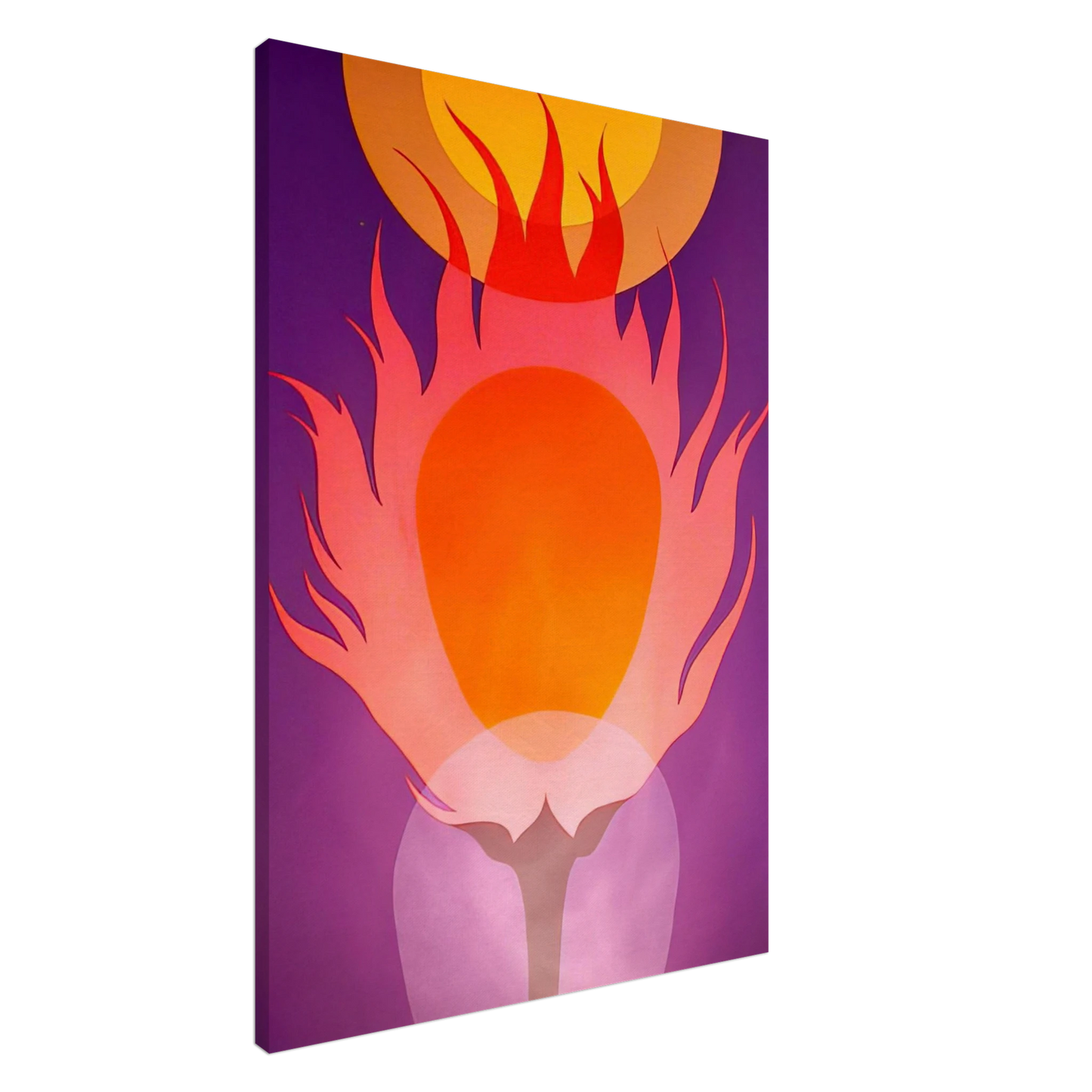 Clarence Holbrook Carter - Burning Bush - 1978 Canvas - 20x30 cm / 8x12 inches-canvas