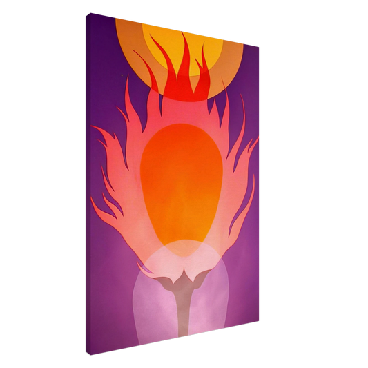 Clarence Holbrook Carter - Burning Bush - 1978 Canvas - 20x30 cm / 8x12 inches-canvas