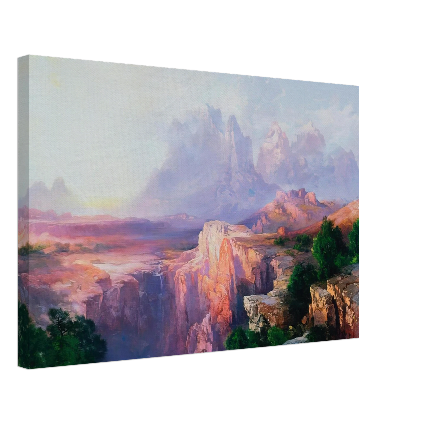 Thomas Moran - Rock Towers of the Rio Virgin Canvas - 70x100 cm / 28x40 inches-canvas