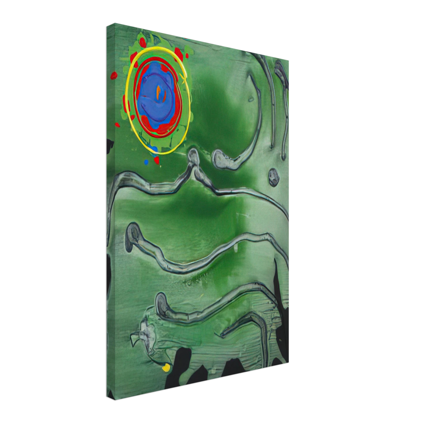 John Hoyland - Green Sea Moon - 2006 Canvas - 70x100 cm / 28x40 inches-canvas