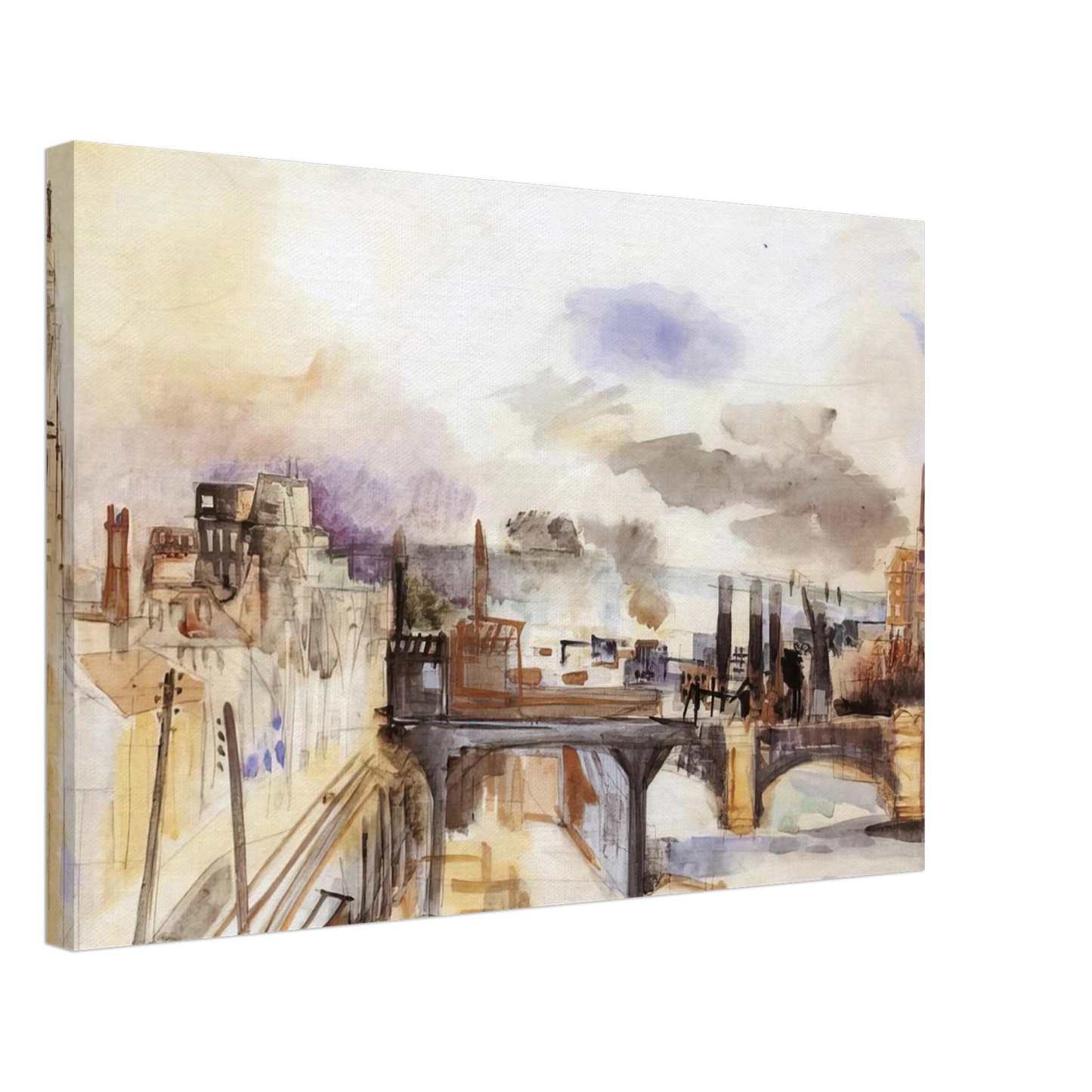 Raoul Dufy - PARISIAN BRIDGE 1922 Canvas - 70x100 cm / 28x40 inches-canvas