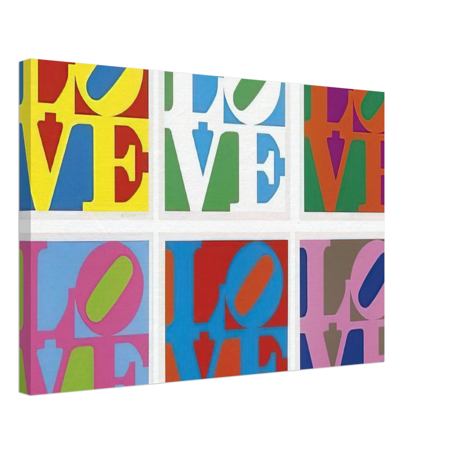 Robert Indiana - The Garden of Love Canvas - 40x60 cm / 16x24 inches-canvas