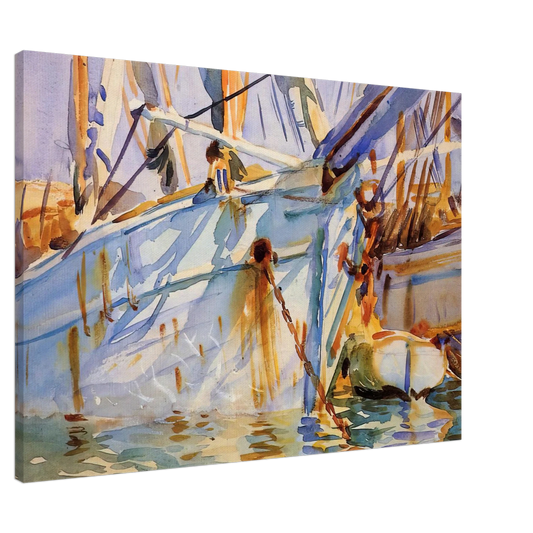 John Singer Sargent - In a Levantine Port Canvas - 20x30 cm / 8x12 inches-canvas