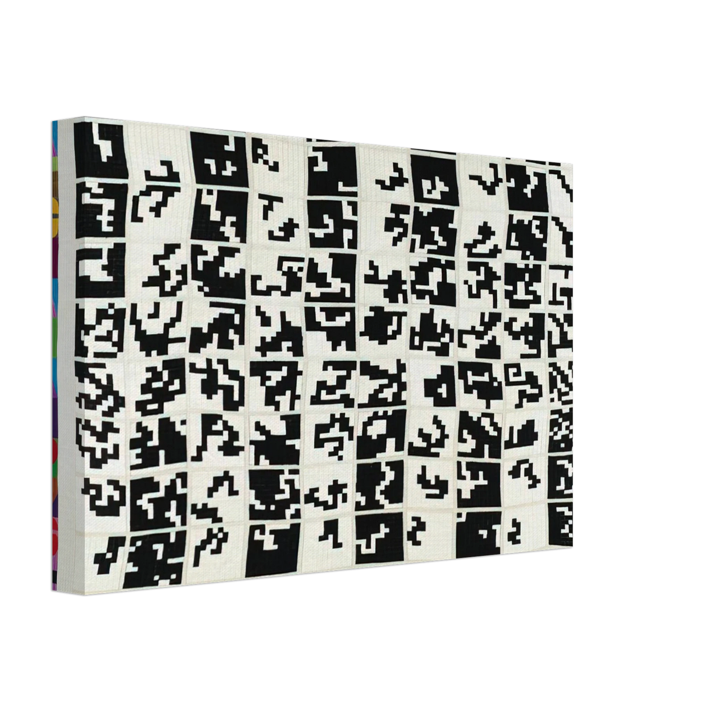 Alighiero Boetti - ALTERNANDO DA UNO A CENTO E VICEVERSA 1977 Canvas - 40x60 cm / 16x24 inches-canvas