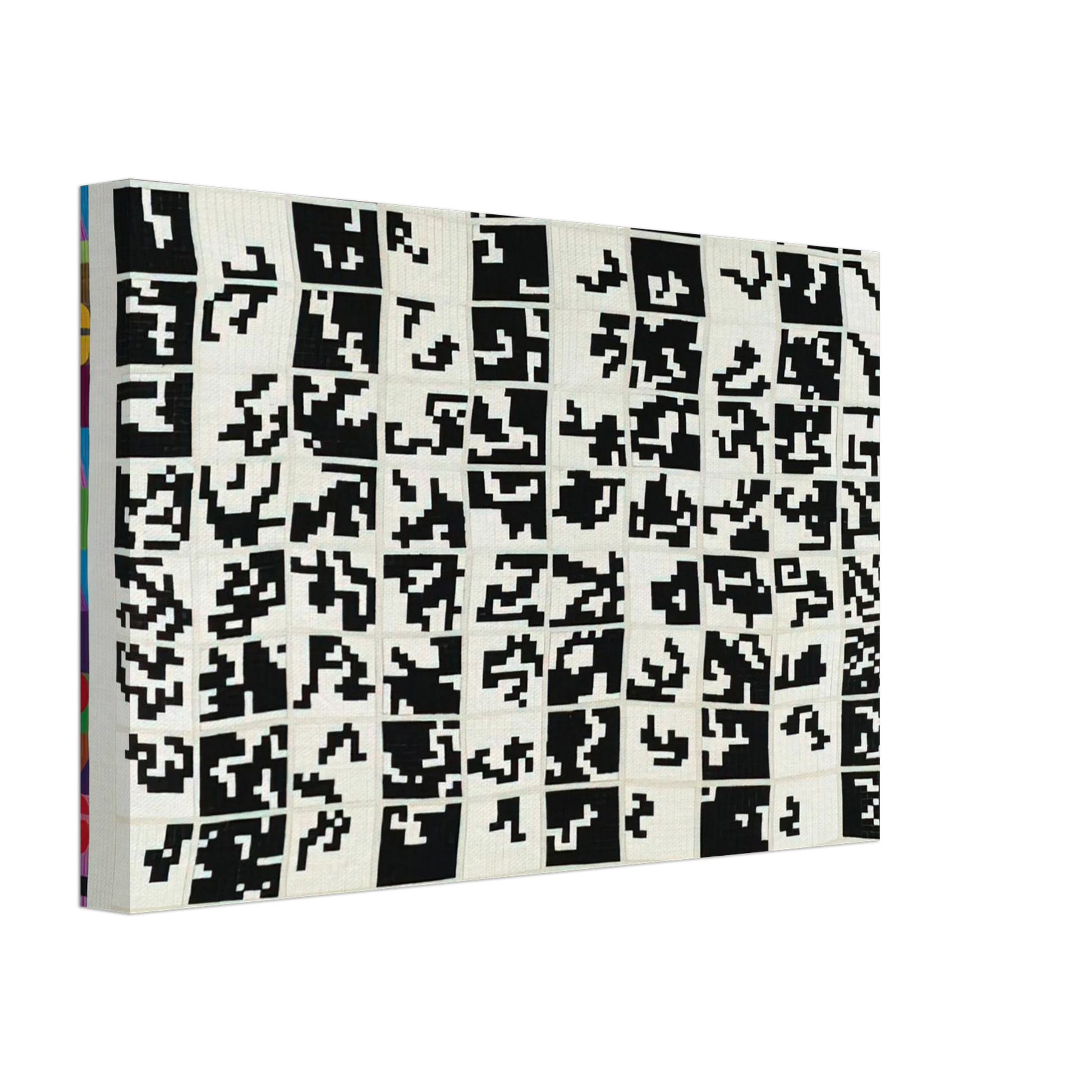 Alighiero Boetti - ALTERNANDO DA UNO A CENTO E VICEVERSA 1977 Canvas - 40x60 cm / 16x24 inches-canvas