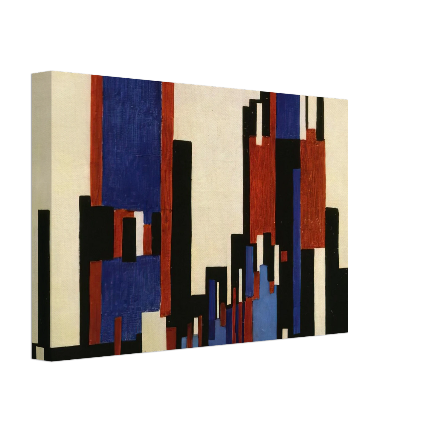 Frantisek Kupka - Vertical Plains Blue and Red Canvas - 70x100 cm / 28x40 inches-canvas