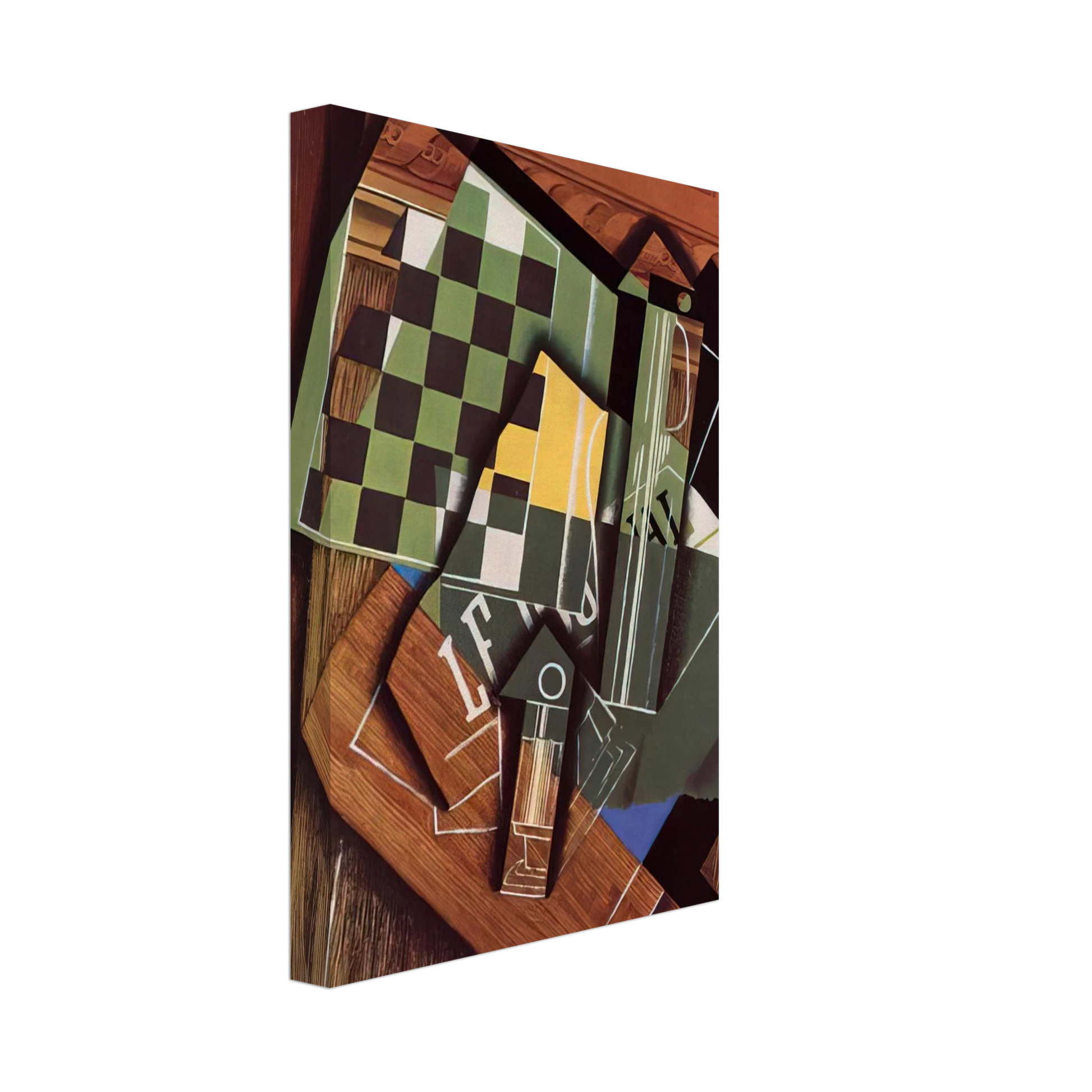 Juan Gris - THE CHECKERBOARD 1915 Canvas - 70x100 cm / 28x40 inches-canvas