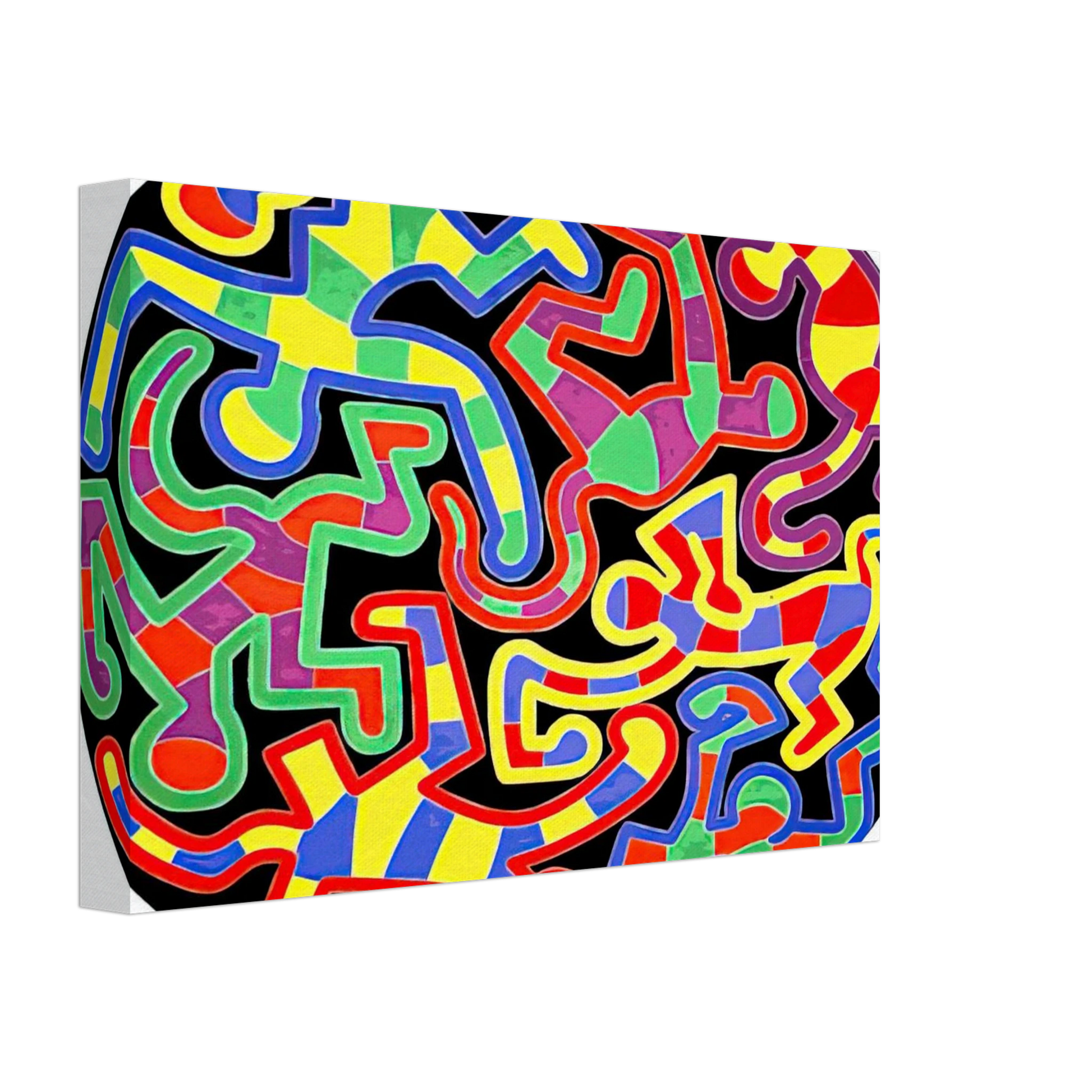 Keith Haring - MONKEY PUZZLE 1988 Canvas - 70x100 cm / 28x40 inches-canvas