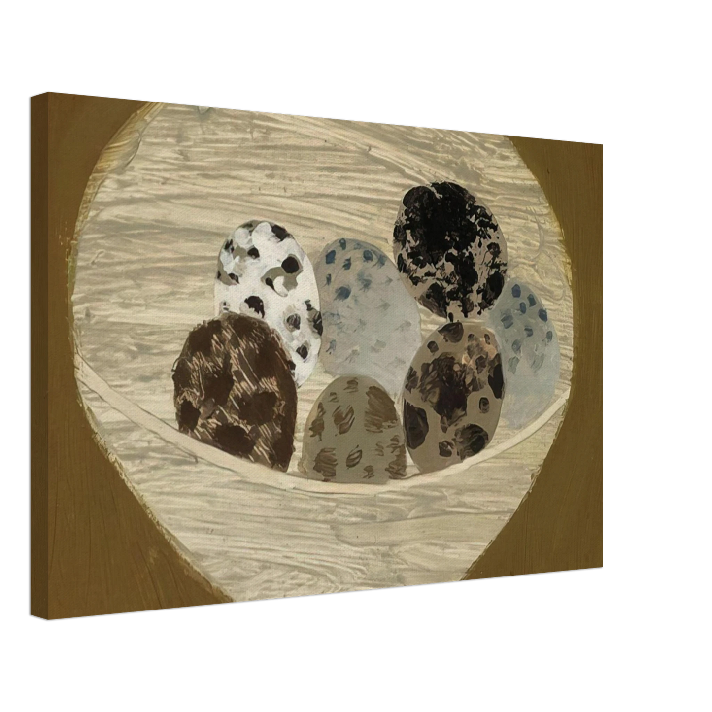 Mary Fedden - Quail Eggs - 1983 Canvas - 40x60 cm / 16x24 inches-canvas