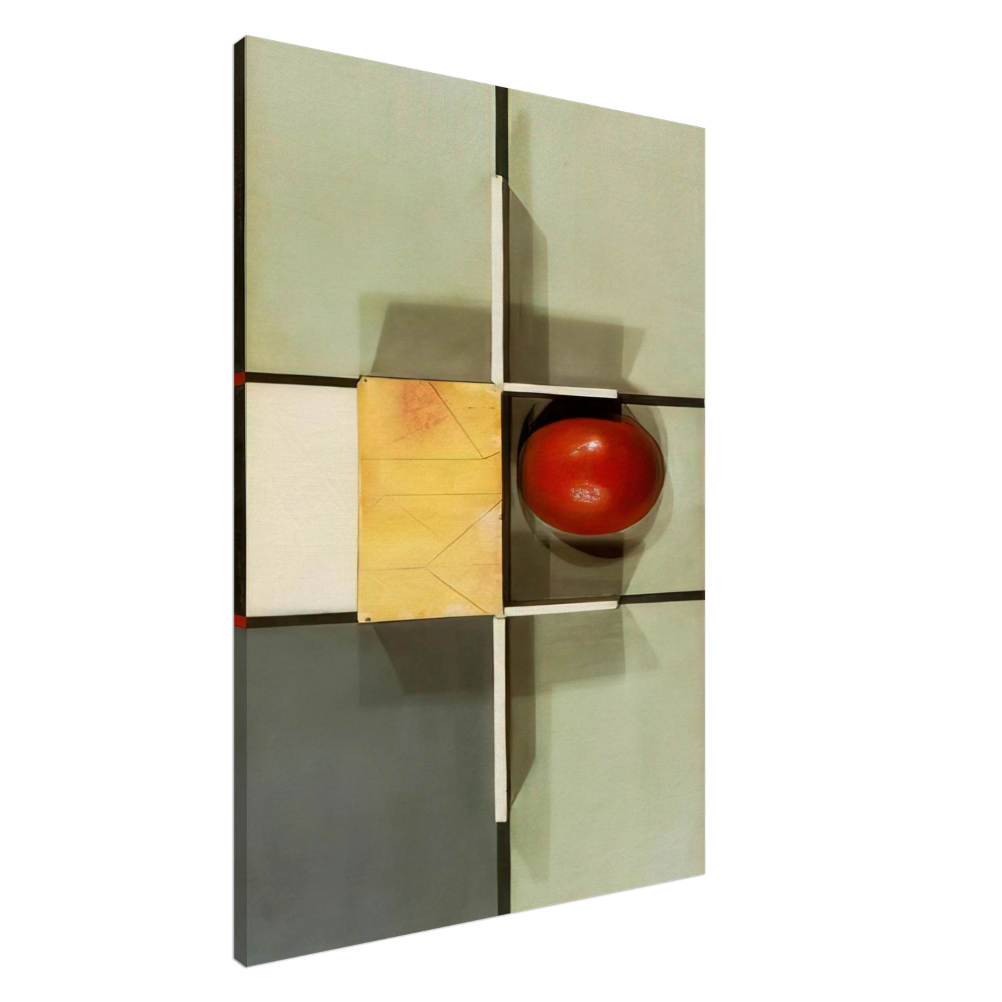 Kurt Schwitters - RELIEF WITH CROSS AND SQUARE 1924 Canvas - 20x30 cm / 8x12 inches-canvas