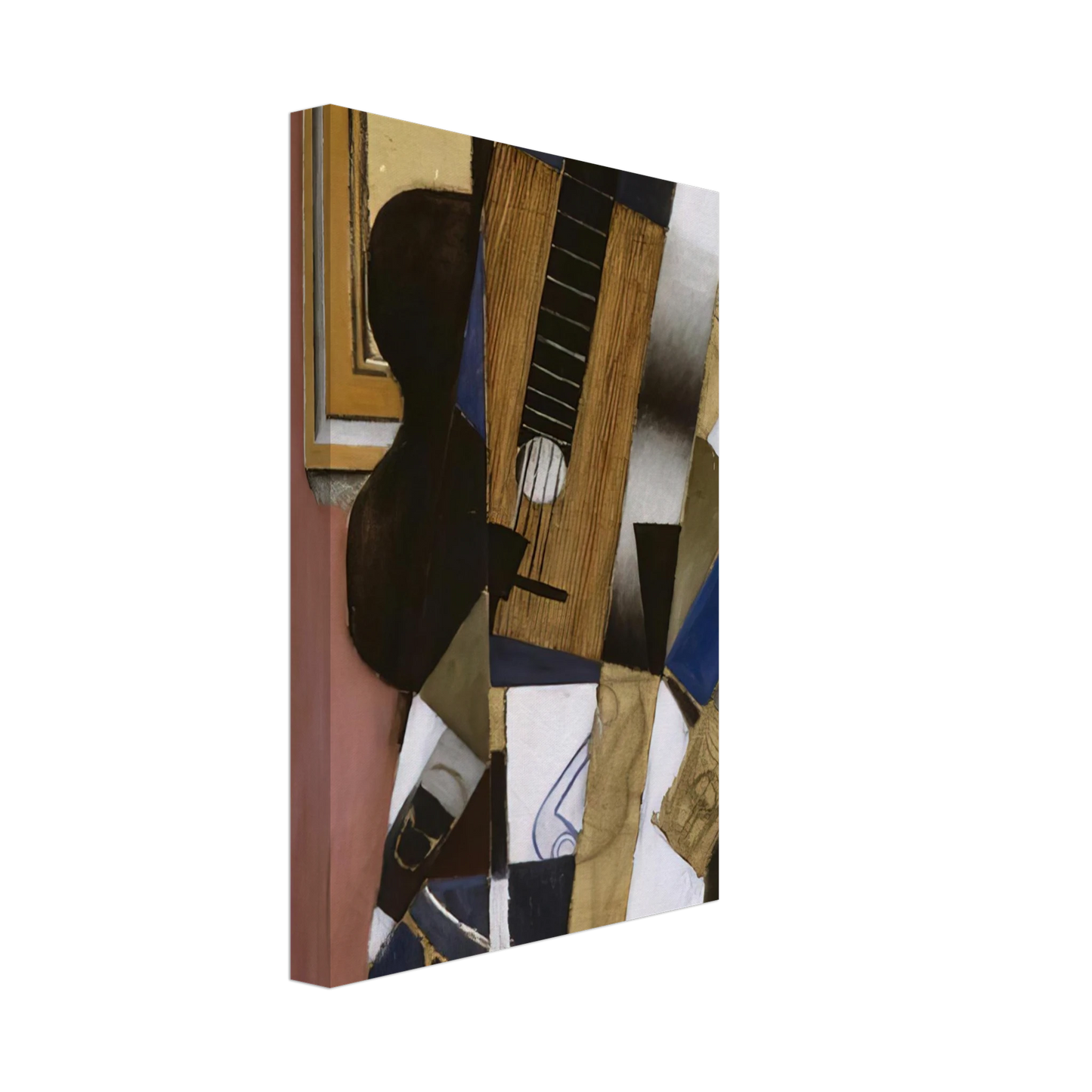 Juan Gris - GUITAR AND PIPE 1913 Canvas - 40x60 cm / 16x24 inches-canvas
