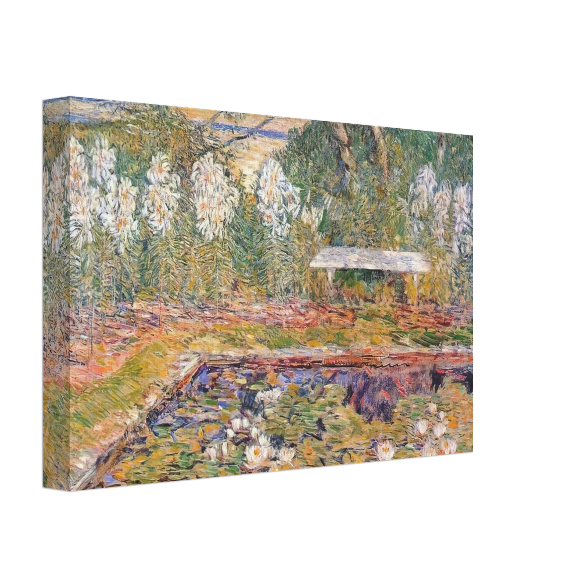 Childe Hassam - A long island garden Canvas - 40x60 cm / 16x24 inches-canvas
