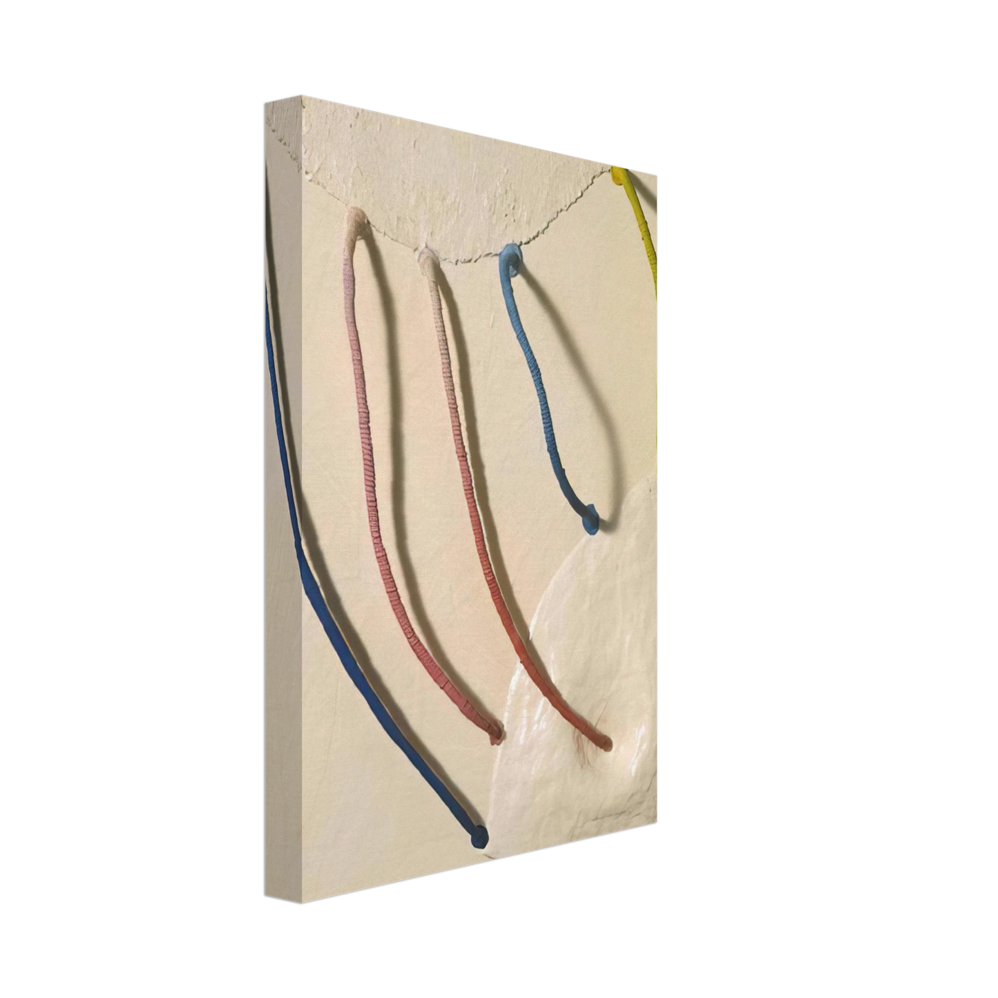 Eva Hesse - TOMORROW S APPLES 5 IN WHITE 1965 Canvas - 40x60 cm / 16x24 inches-canvas