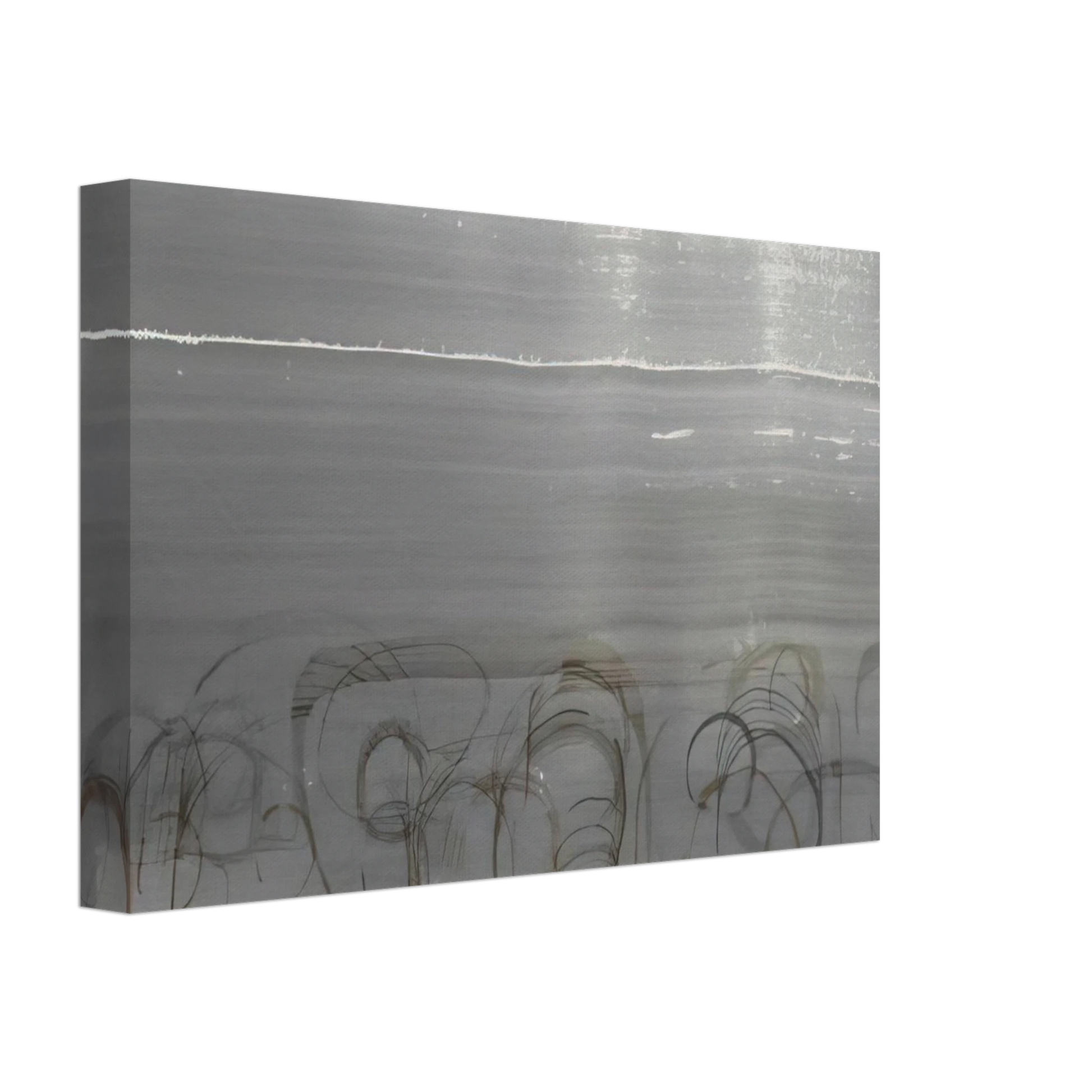 John Cage - New River Watercolor, Series IV, No. 6 - 1988 Canvas - 70x100 cm / 28x40 inches-canvas