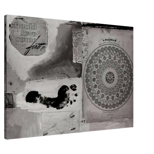 Robert Rauschenberg - SHOULD LOVE COME FIRST 1951 Canvas - 20x30 cm / 8x12 inches-canvas