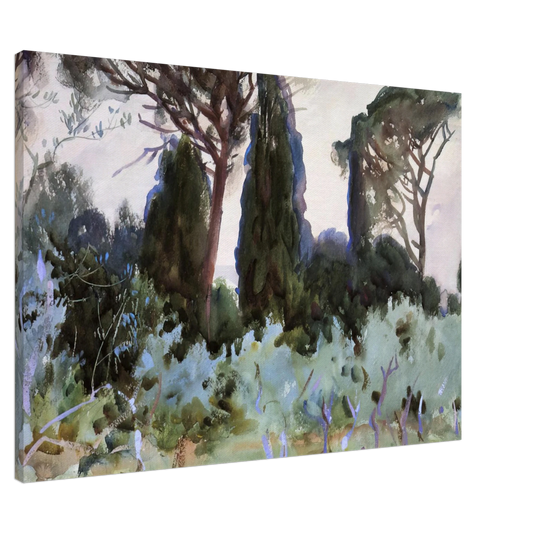 John Singer Sargent - Landscape near Florence Canvas - 20x30 cm / 8x12 inches-canvas
