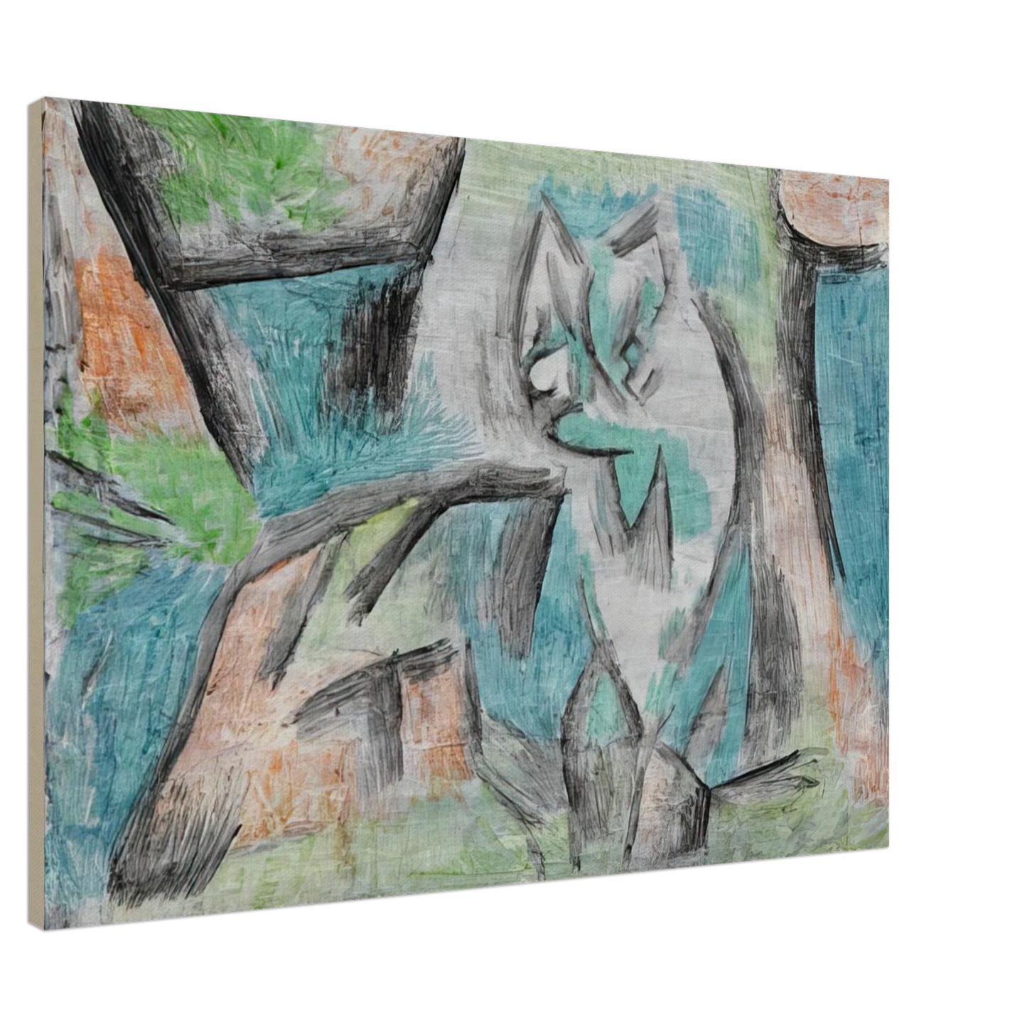Paul Klee - A KIND OF CAT 1937 Canvas - 20x30 cm / 8x12 inches-canvas