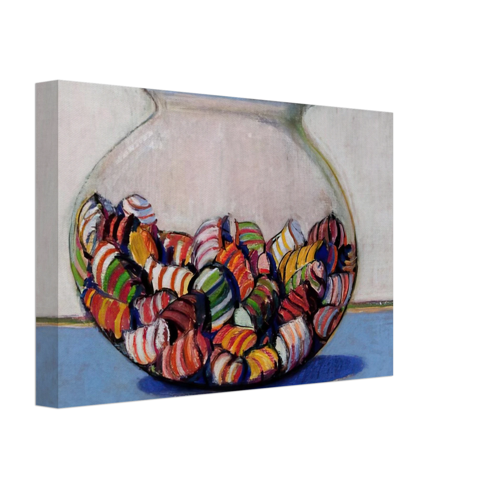 Wayne Thiebaud - Glassed Candy - 1969 Canvas - 70x100 cm / 28x40 inches-canvas