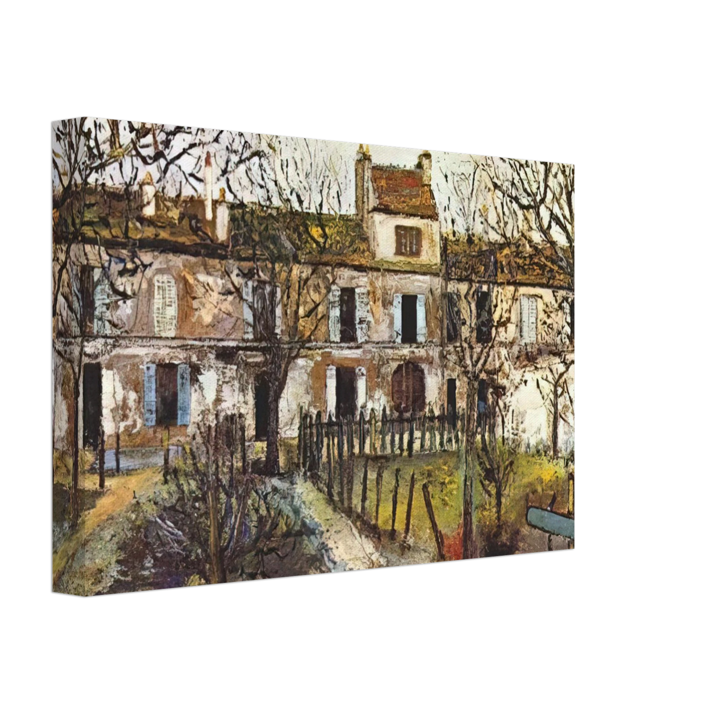 Maurice Utrillo - THE GARDEN AT MONTMAGNY Canvas - 70x100 cm / 28x40 inches-canvas