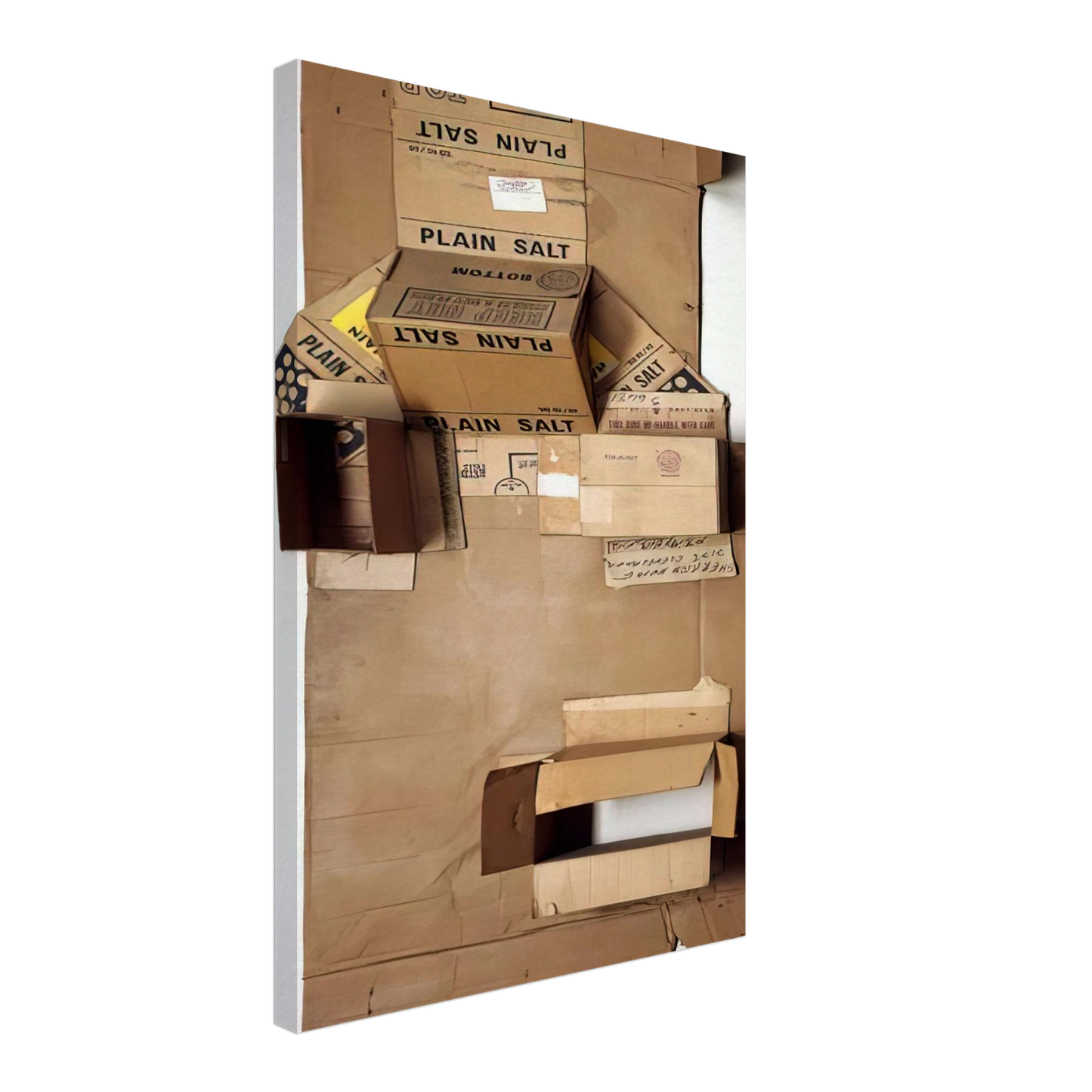 Robert Rauschenberg - PLAIN SALT CARDBOARD 1971 Canvas - 40x60 cm / 16x24 inches-canvas