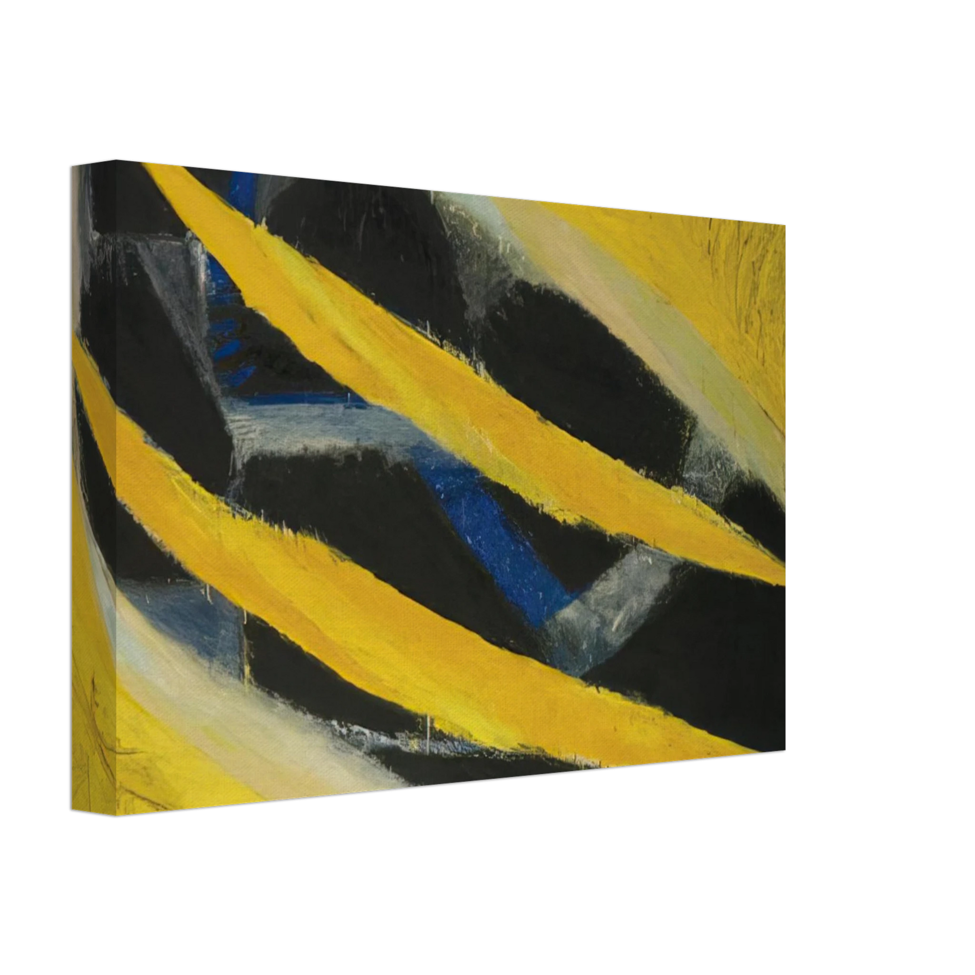 Frank Lobdell - Dark Presence III, Yellow - 1963 Canvas - 70x100 cm / 28x40 inches-canvas