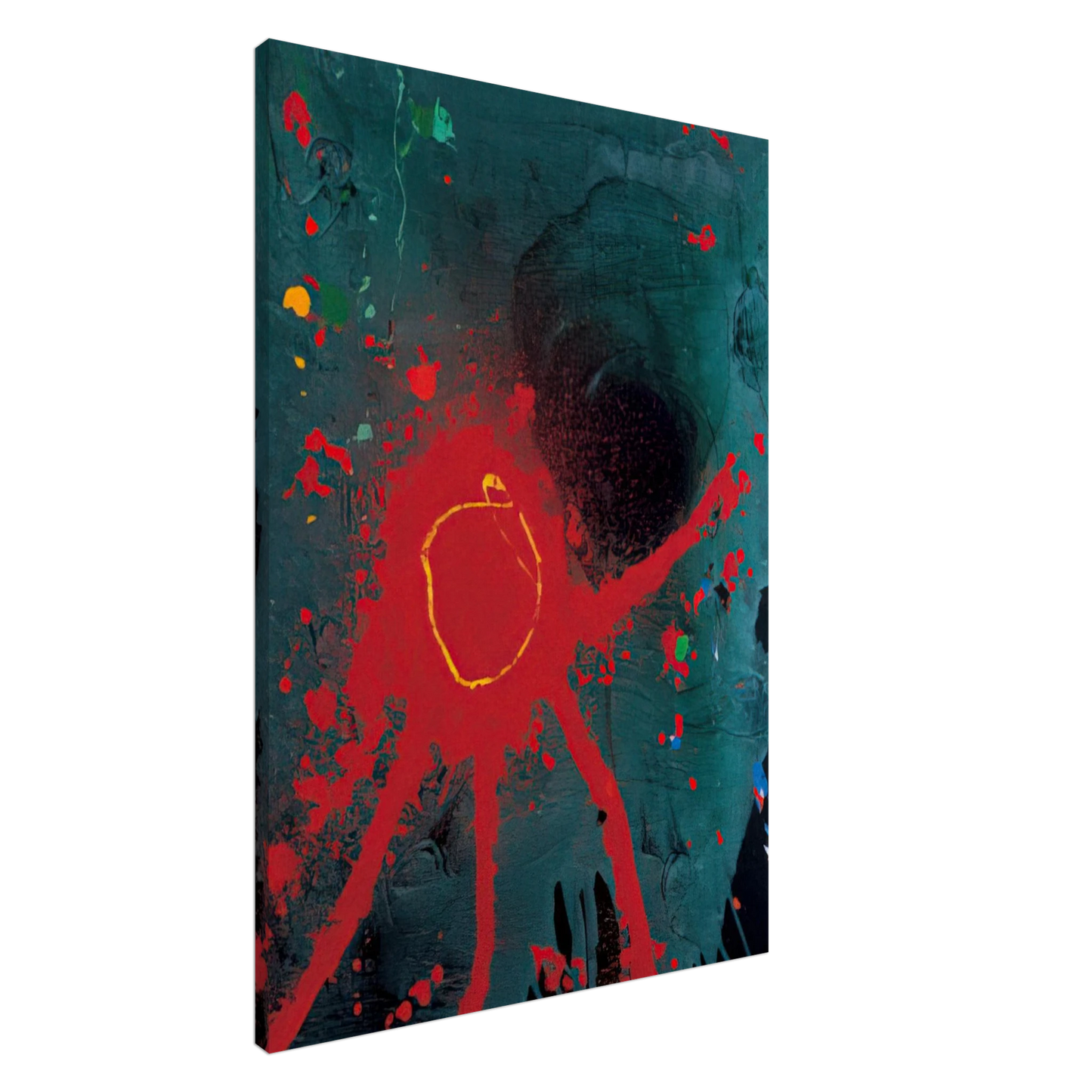 John Hoyland - Lebanon - 2007 Canvas - 20x30 cm / 8x12 inches-canvas