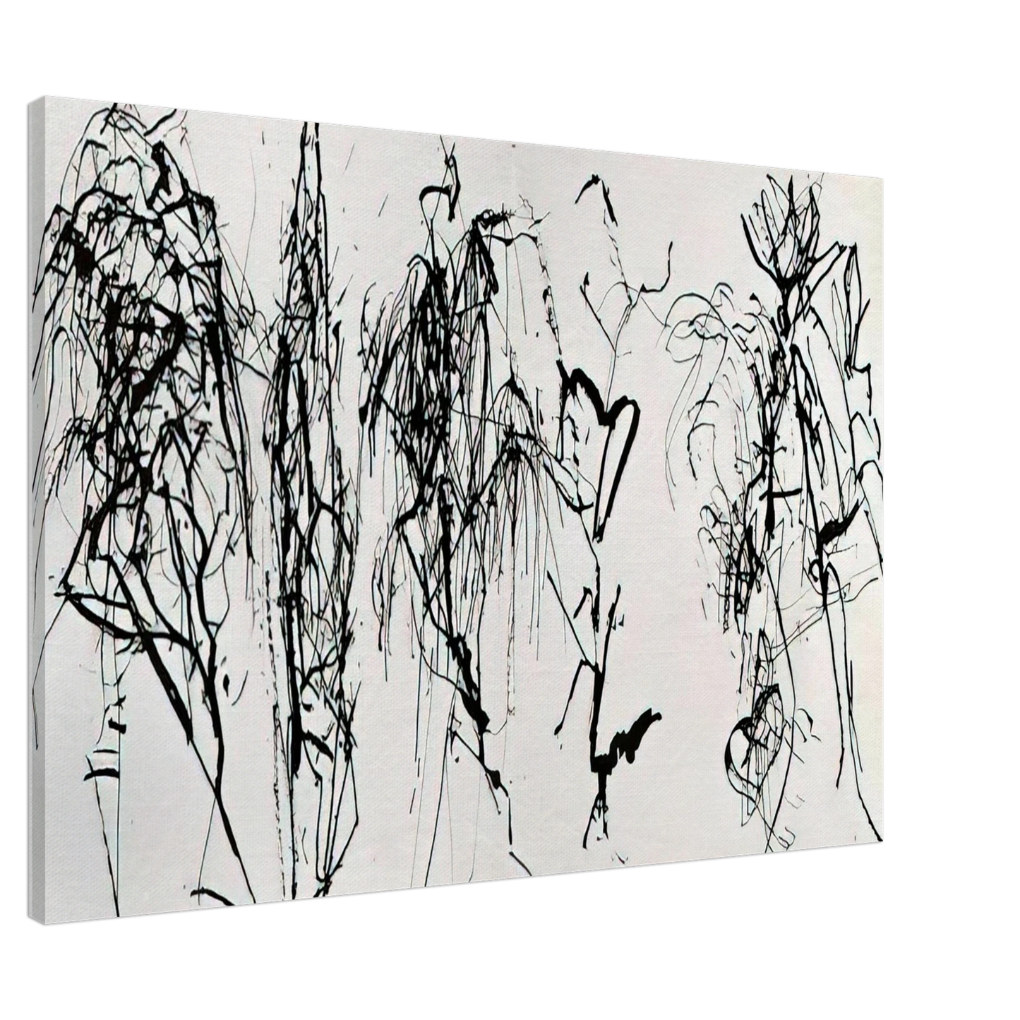 Brice Marden - Summer Scroll #8 Five Kinds of Hydra Trees - 1986 Canvas - 20x30 cm / 8x12 inches-canvas