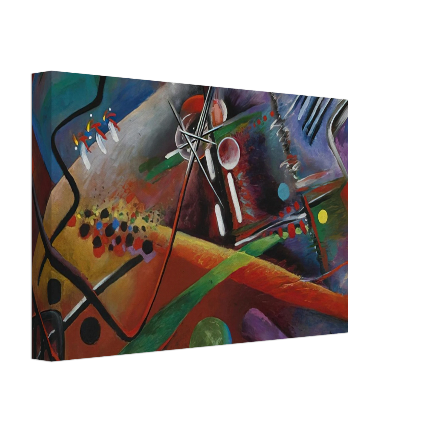 Rudolf Bauer - CON ROSO 1918 Canvas - 40x60 cm / 16x24 inches-canvas