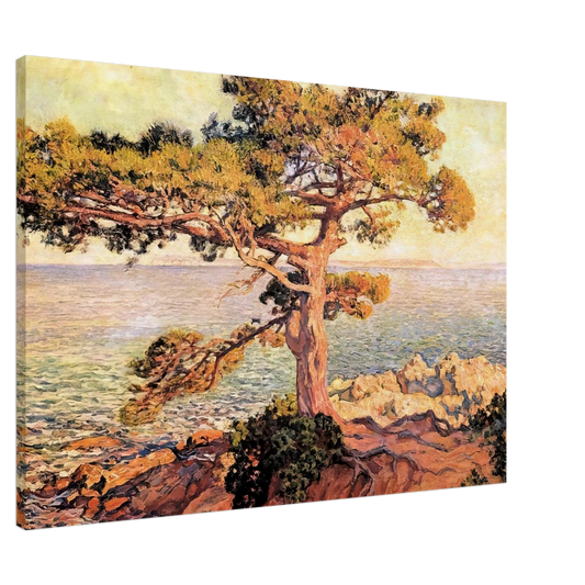 Theo van Rysselberghe - PINE BY THE MEDITERRANEAN SEA 1916 Canvas - 20x30 cm / 8x12 inches-canvas