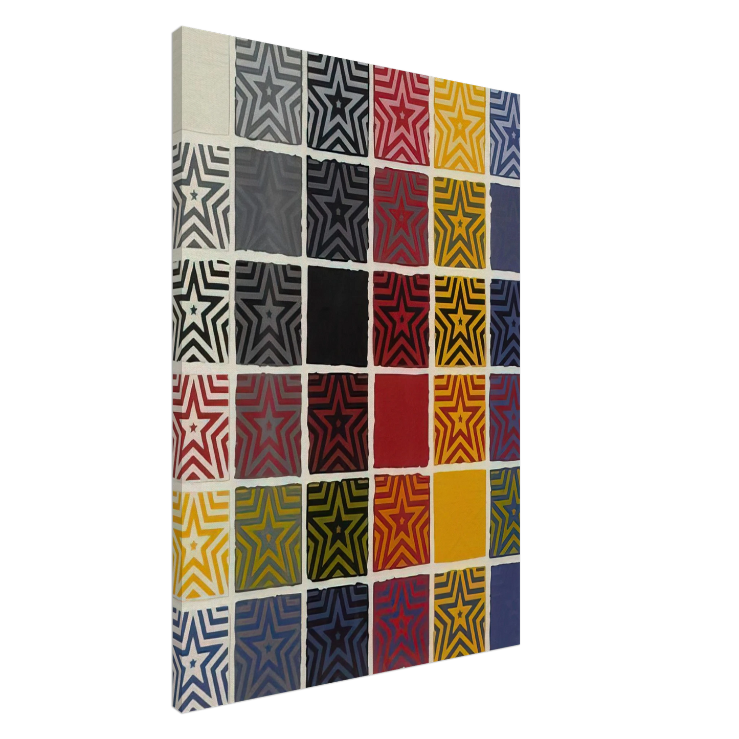 Sol LeWitt - Stars 5 Pointed Canvas - 20x30 cm / 8x12 inches-canvas