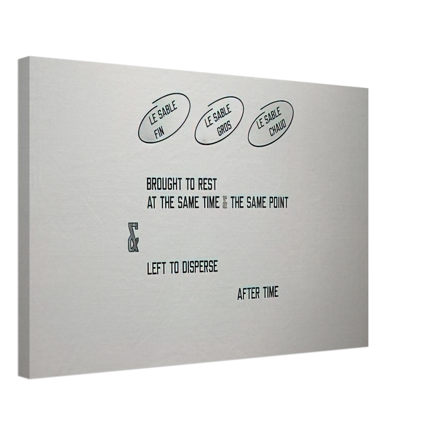 Lawrence Weiner - Le sable fin... - 2008 Canvas - 70x100 cm / 28x40 inches-canvas