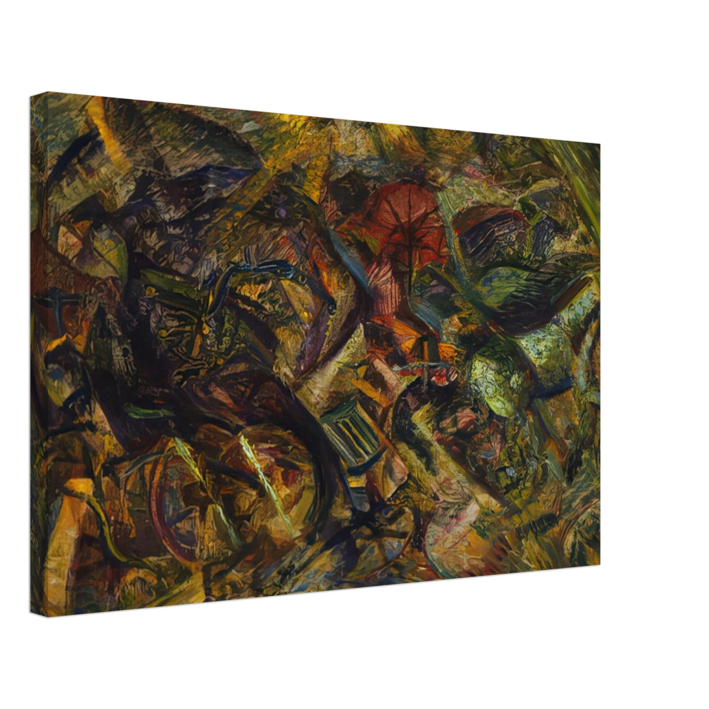 Carlo Carra - JOLTS OF A CAB 1911 Canvas - 70x100 cm / 28x40 inches-canvas
